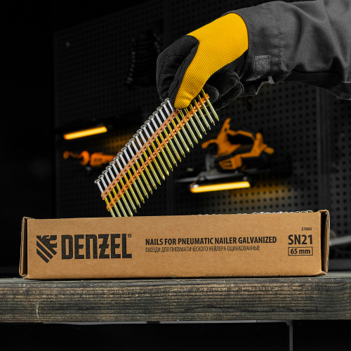 Гвозди для пнев. нейлера (оцинк.) длина - 65 мм, диам. - 2,9 мм, 2000 шт. Denzel по ценам производителя в Воронеже с доставкой по всей России