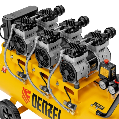 Компрессор безмасляный, малошумный  DLS 2250/100, 2250 Вт, 3x750, 100 л, 410 л/мин блок управления/ Denzel по ценам производителя в Воронеже с доставкой по всей России