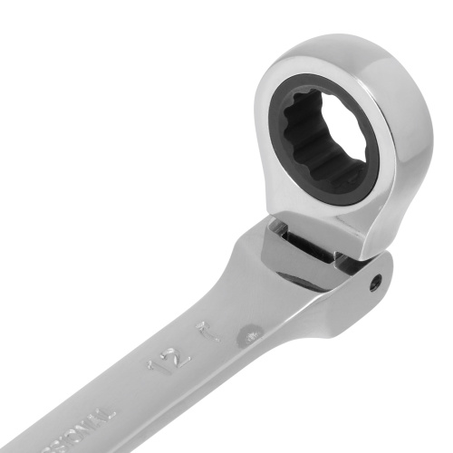 Ключ комбинированный трещоточный, 12 мм, CrV, шарнирный, зеркальный хром Matrix Professional по ценам производителя в Воронеже с доставкой по всей России