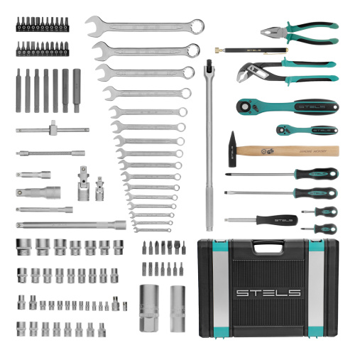 Набор инструментов, 1/4", 1/2", Cr-V, S2, усиленный кейс, 119 предметов Stels по ценам производителя в Воронеже с доставкой по всей России