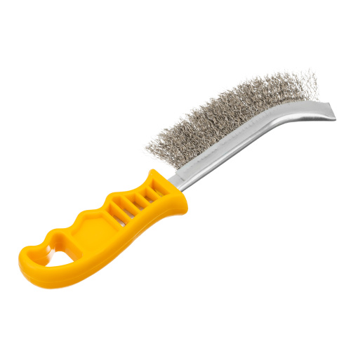 Щетка металлическая с пластмассовой ручкой, нержавеющая проволока DENZEL по ценам производителя в Воронеже с доставкой по всей России