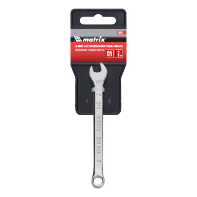 Ключ комбинированный, 7 мм, CrV, полированный хром Matrix по ценам производителя в Воронеже с доставкой по всей России