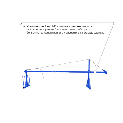 Строительная люлька ZLP-800 (длина платформы 7,5 м, длина троса 100 м) по ценам производителя в Воронеже с доставкой по всей России
