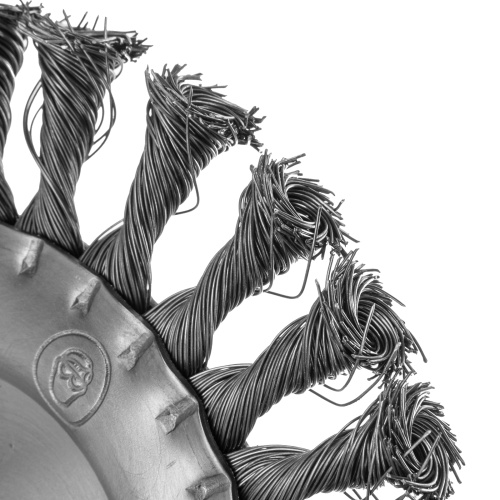 Щетка для УШМ 150 мм, М14, плоская, крученая проволока 0.35 мм Matrix по ценам производителя в Воронеже с доставкой по всей России