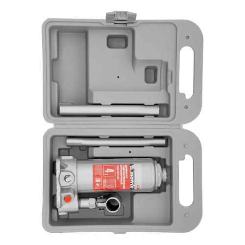 Домкрат гидравлический бутылочный, 4 т, высота подъема 194-372 мм, в пластиковый кейсе Matrix по ценам производителя в Воронеже с доставкой по всей России