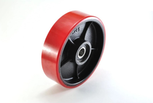 Колесо полиуретан 380X114 мм с подшипником  для тележек гидравлических HW купить в Москве с доставкой по всей России | ProtosMarket.ru