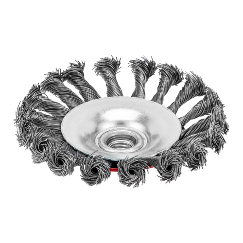 Щетка для УШМ, 115 мм, М14, "тарелка", крученая проволока 0.5 мм Matrix по ценам производителя в Воронеже с доставкой по всей России