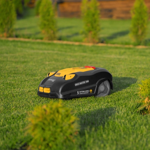 Робот-газонокосилка Grass Master 1000  1000м², 3Ач, 28V, LCD дисплей, Wi-Fi Denzel по ценам производителя в Воронеже с доставкой по всей России