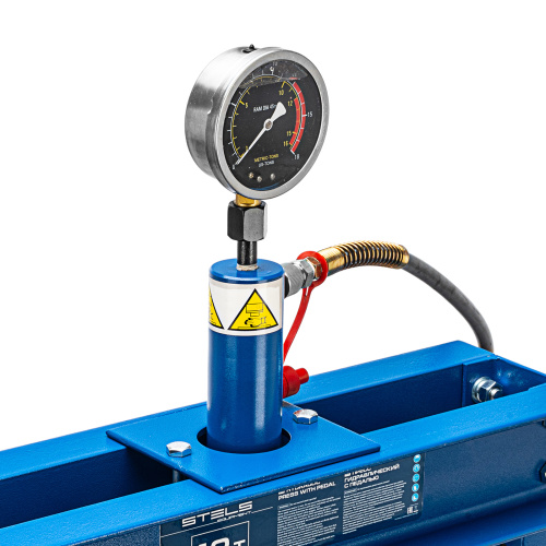 Пресс гидравлический с манометром и педалью, 12 т (комплект из 2 частей) Stels по ценам производителя в Воронеже с доставкой по всей России