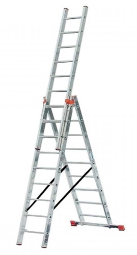 Лестница 3-х секционная алюминиевая 3*9 по ценам производителя в Воронеже с доставкой по всей России