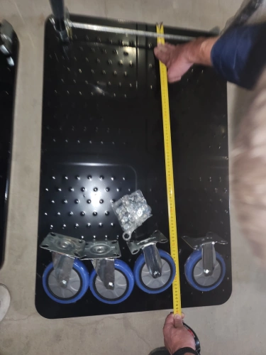 Тележка платформенная 650 кг TOR PH650 (890x590) со складной ручкой (пластиковые колеса 125 мм) по ценам производителя в Воронеже с доставкой по всей России