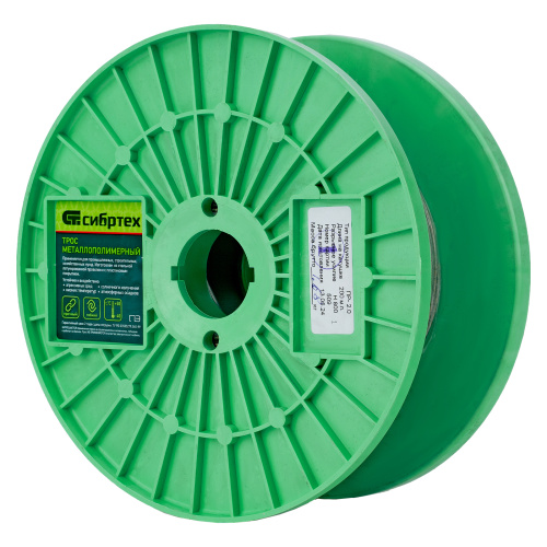 Трос металлополимерный прозрачный ПР-2.0, толщина 2.0 мм, катушка 200 метров Сибртех по ценам производителя в Воронеже с доставкой по всей России