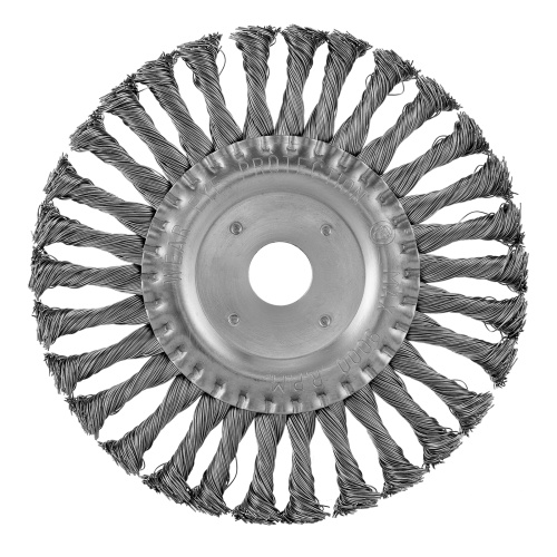 Щетка для УШМ 175 мм, посадка 22.2 мм, плоская, крученая металлическая проволока Сибртех по ценам производителя в Воронеже с доставкой по всей России