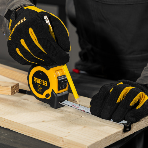 Рулетка 10м х 25мм, двухкомп. корпус, кнопка-пауза Denzel по ценам производителя в Воронеже с доставкой по всей России