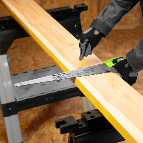 Ножовка по дереву "Зубец", 500 мм, шаг зуба 7 мм, каленый зуб 2D, двухкомпонентная рукоятка Сибртех по ценам производителя в Воронеже с доставкой по всей России