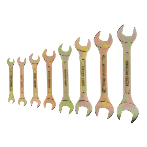 Набор ключей рожковых 6-22 мм, 8 шт, желтый цинк Сибртех по ценам производителя в Воронеже с доставкой по всей России