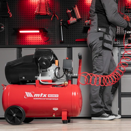 Компрессор воздушный КК-2200/50, 2,2 кВт, 350 л/мин, 50 л, прямой привод, масляный MTX по ценам производителя в Воронеже с доставкой по всей России