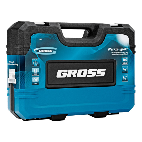 Набор инструментов, 1/4", 1/2", CrV, 120 зубьев, 109 предметов Gross по ценам производителя в Воронеже с доставкой по всей России