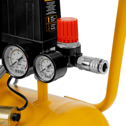 Компрессор DLS950/24 безмаслянный малошумный 950 Вт, 165 л/мин, ресивер 24 л Denzel по ценам производителя в Воронеже с доставкой по всей России