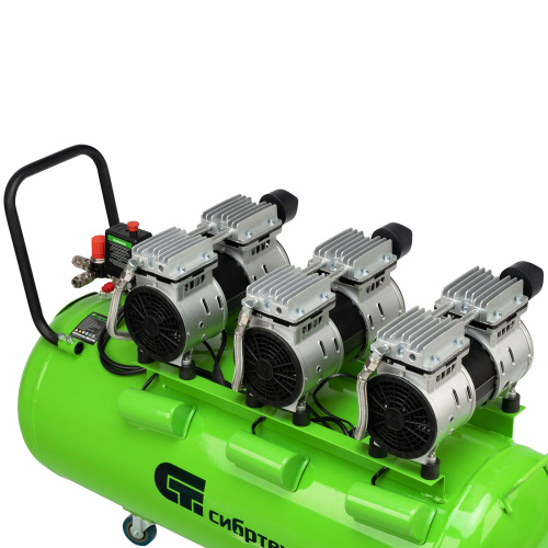 Компрессор безмаслянный малошумный МБ 2250/100, 2250 Вт, 100л, 400 л/мин Сибртех по ценам производителя в Воронеже с доставкой по всей России