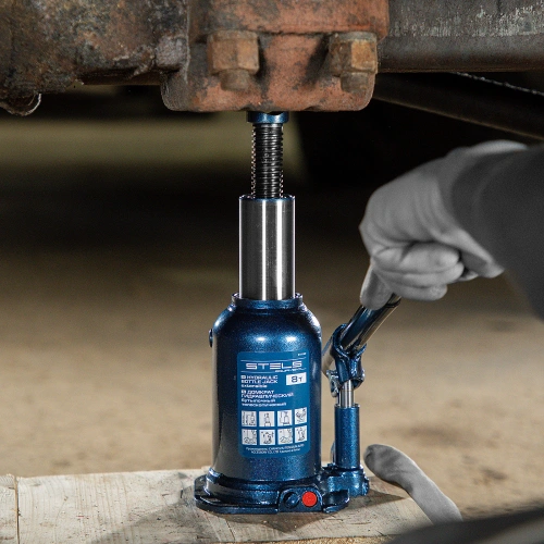 Домкрат гидравлический бутылочный телескопический, 8 т, подъем 180-410 мм Stels по ценам производителя в Воронеже с доставкой по всей России