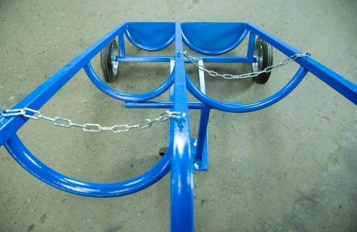 Тележка для баллонов пропан + кислород TOR ТГК-П, 2 баллона (250 резина + 160 поворотное) по ценам производителя в Воронеже с доставкой по всей России