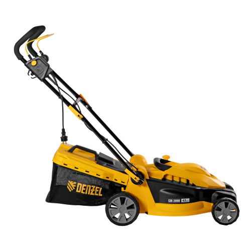 Газонокосилка электрическая GM-2000, 2000 Вт, ширина 43 см, 6 уровней, травосборник 45 л. Denzel по ценам производителя в Воронеже с доставкой по всей России