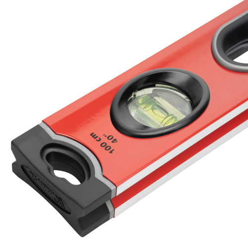 Уровень алюминиевый, 1000 мм, 3 глазка, ударопрочные заглушки, двухкомпонентные ручки Matrix ProFI по ценам производителя в Воронеже с доставкой по всей России