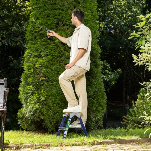 Стремянка двусторонняя 2 ступени, стальная, Сибртех по ценам производителя в Воронеже с доставкой по всей России