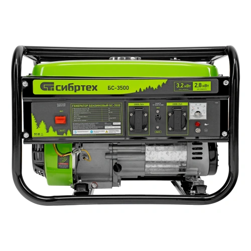 Генератор бензиновый БС-3500, 3.2 кВт, 230В, четырехтактный, 15 л, ручной стартер Сибртех по ценам производителя в Воронеже с доставкой по всей России