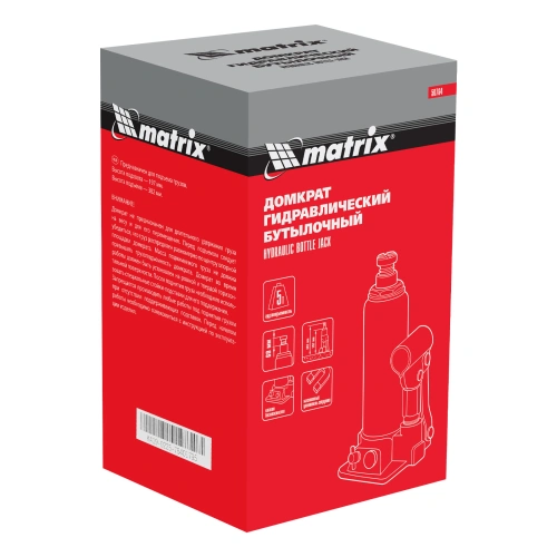 Домкрат гидравлический бутылочный, 5 т, h подъема 197-382 мм Matrix по ценам производителя в Воронеже с доставкой по всей России