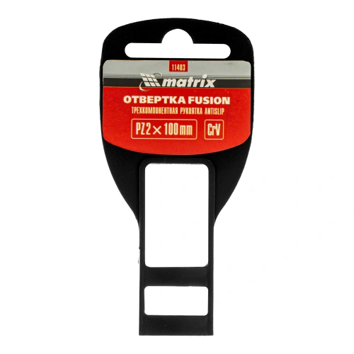 Отвертка Fusion, PZ2 x 100 мм, CrV, трехкомпонентная рукоятка "Anti slip" Matrix по ценам производителя в Воронеже с доставкой по всей России