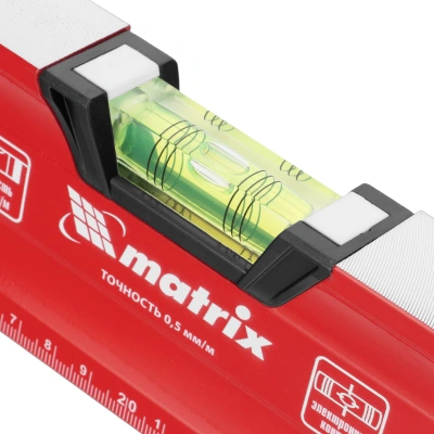 Уровень алюминиевый, магнит, фрезерованный, 3 глазка (1 зеркальный) 400 мм Matrix по ценам производителя в Воронеже с доставкой по всей России