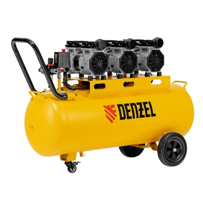 Компрессор безмасляный, малошумный DLS 1800/100,1800 Вт, 3x600, 100 л, 345 л/мин Denzel по ценам производителя в Воронеже с доставкой по всей России