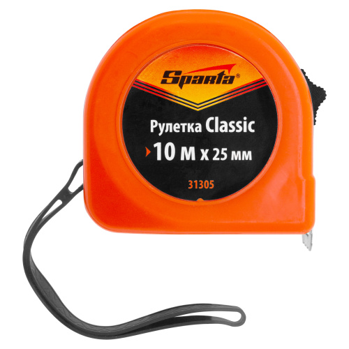 Рулетка Classic,10 м х 25 мм,пластиковый корпус Sparta по ценам производителя в Воронеже с доставкой по всей России