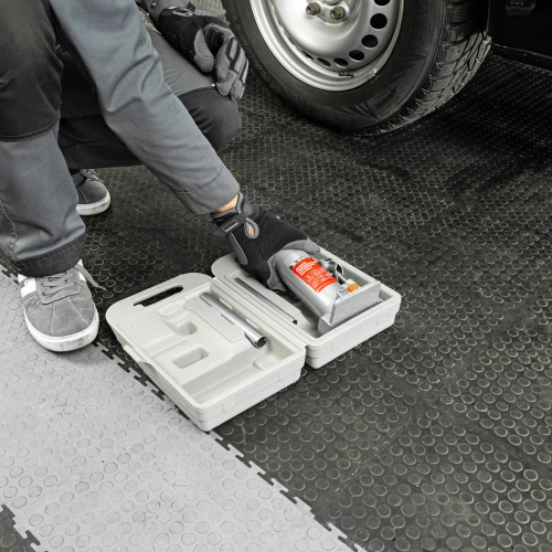 Домкрат гидравлический бутылочный, 4 т, h подъема 194-372 мм, в пластиковом кейсе Matrix по ценам производителя в Воронеже с доставкой по всей России