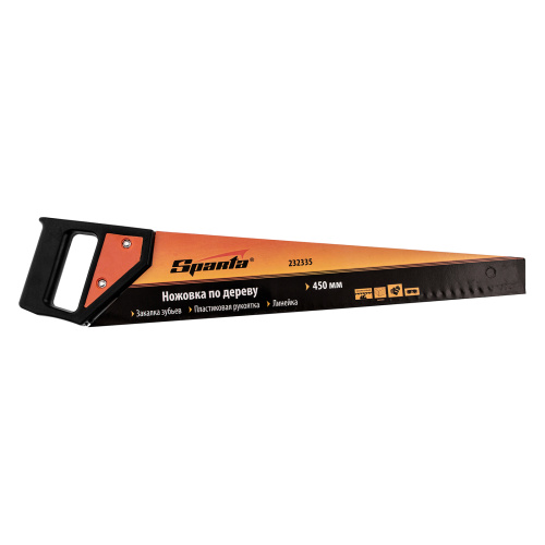 Ножовка по дереву, 450 мм, 5-6 TPI, каленый зуб, пластиковая рукоятка Sparta по ценам производителя в Воронеже с доставкой по всей России