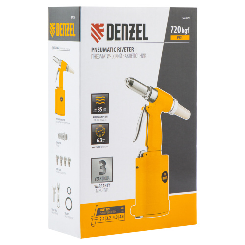 Пневматический заклепочник PR4, 2,4-4,8 мм Denzel по ценам производителя в Воронеже с доставкой по всей России