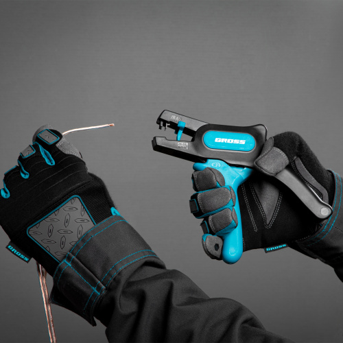 Щипцы для зачистки электропроводов 0.2-6 мм2 (10-24 AWG) лезвие: нержавеющая сталь Gross по ценам производителя в Воронеже с доставкой по всей России