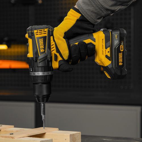 Дрель-шуруповерт аккумуляторная ударная бесщет CIDB-IB-18-02, Li-Ion, 18 В, 2 акк. Denzel по ценам производителя в Воронеже с доставкой по всей России