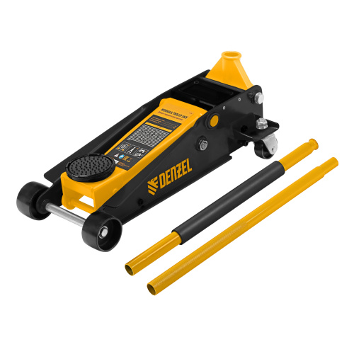 Домкрат гидравлический подкатной 3 т, с фиксатором, быстрый подъем, 135-480 мм, профессиональный Denzel по ценам производителя в Воронеже с доставкой по всей России