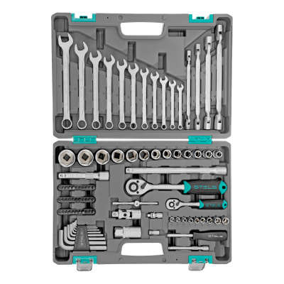 Набор инструментов, 1/2", 1/4", CrV, пластиковый кейс 88 предметов Stels по ценам производителя в Воронеже с доставкой по всей России