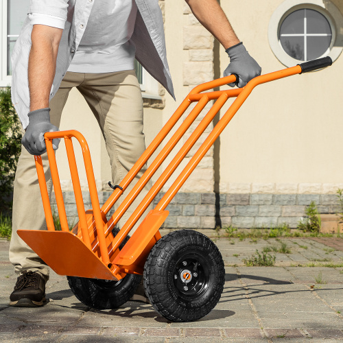 Тележка ручная 2-х колесная, облегченная, г/п 150кг, откидная платформа 430х355мм Сибртех по ценам производителя в Воронеже с доставкой по всей России