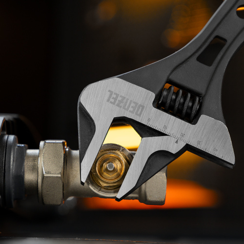 Ключ разводной, 300 мм, CrV, кованый Denzel по ценам производителя в Воронеже с доставкой по всей России