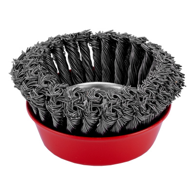 Щетка для УШМ, 125 мм, М14, "чашка", двухрядная, крученая проволока 0.8 мм Matrix по ценам производителя в Воронеже с доставкой по всей России