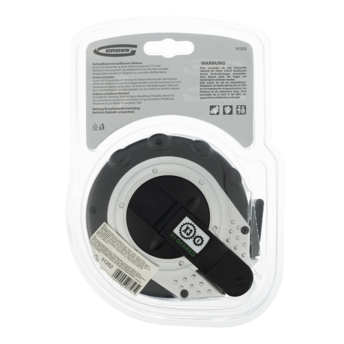 Рулетка геодезическая 30 м х 13 мм, закрытый корпус, металлическая лента, нейлон Gross по ценам производителя в Воронеже с доставкой по всей России