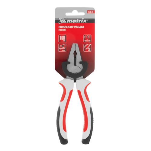 Плоскогубцы Premium, 160 мм, трехкомпонентные рукоятки Matrix по ценам производителя в Воронеже с доставкой по всей России