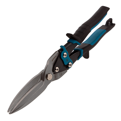 Ножницы по металлу "Piranha", 270 мм, прямой проходной рез, сталь СrMo, двухкомпонентные рукоятки Gross по ценам производителя в Воронеже с доставкой по всей России