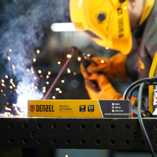 Электроды DER-46, диам. 3 мм, 2,5 кг., рутиловое покрытие Denzel по ценам производителя в Воронеже с доставкой по всей России