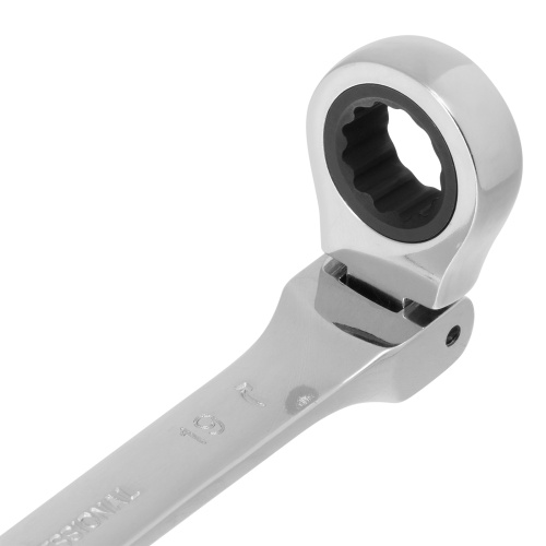 Ключ комбинированный трещоточный, 19 мм, CrV, шарнирный, зеркальный хром Matrix Professional по ценам производителя в Воронеже с доставкой по всей России